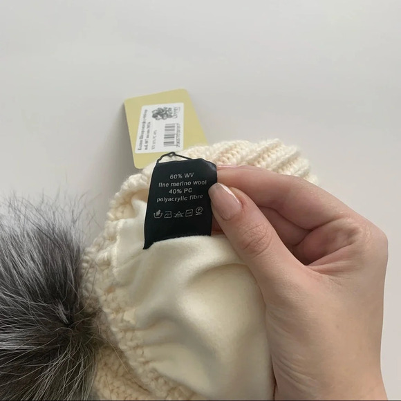 winter hat with real fur on top